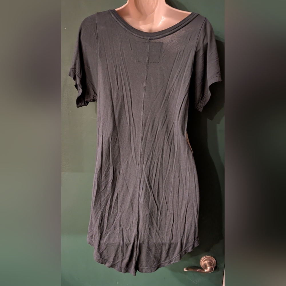 Madonna Charcoal Tee Beaded T-shirt - Picture 2 of 5